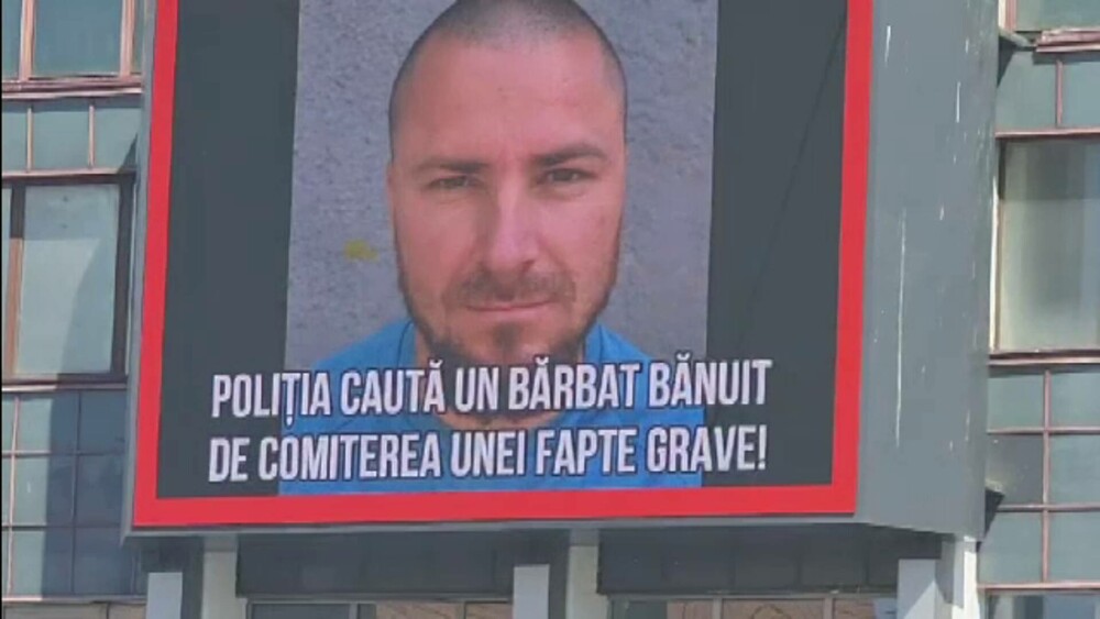 Polițiștii l-au pus pe ucigașul fugar Emil Gânj pe un imens panou publicitar din Târgu Mureș. Este căutat de o lună - Imaginea 2