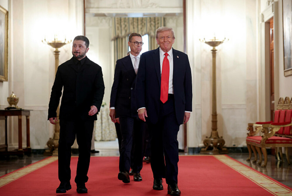 Trump, față în față cu Zelenski și liderii UE, la Casa Albă. „Pregătiri pentru o întâlnire între Putin și Zelenski”. VIDEO - Imaginea 8