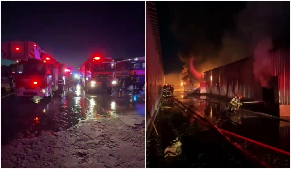 Incendiu de amploare la depozitul „Dragonul Roșu” din București. Flăcările au cuprins 2.000 mp - Imaginea 6