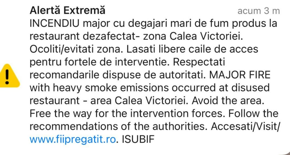 Incendiu puternic în centrul Bucureștiului, la un fost restaurant. A fost emis mesaj RO-Alert. VIDEO - Imaginea 9