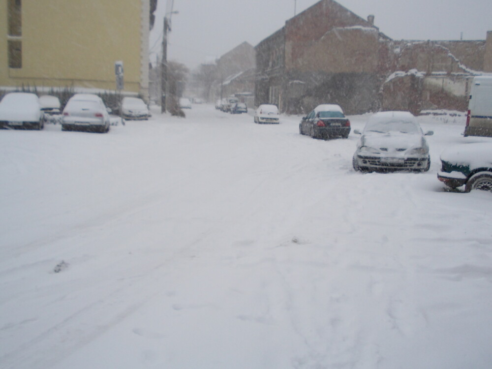 Blocaje in trafic, dupa prima ninsoare in Timisoara. Drumurile au fost acoperite de zapada. VIDEO - Imaginea 8