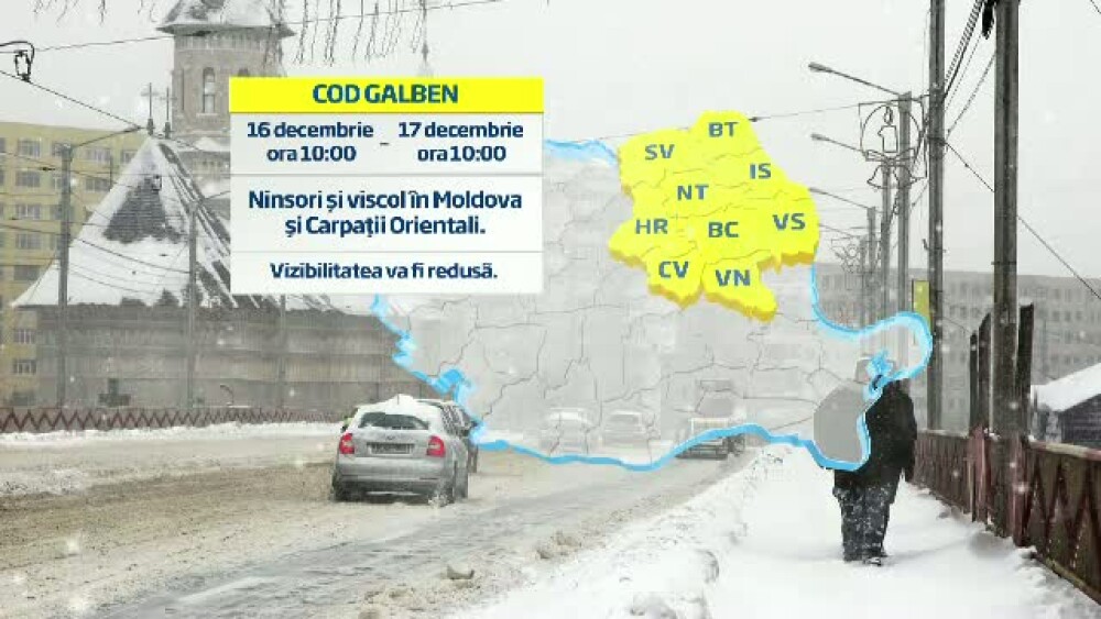 Cod galben de ninsori. Opt drumuri nationale sunt blocate, iar unele scoli din Iasi vor fi inchise - Imaginea 11
