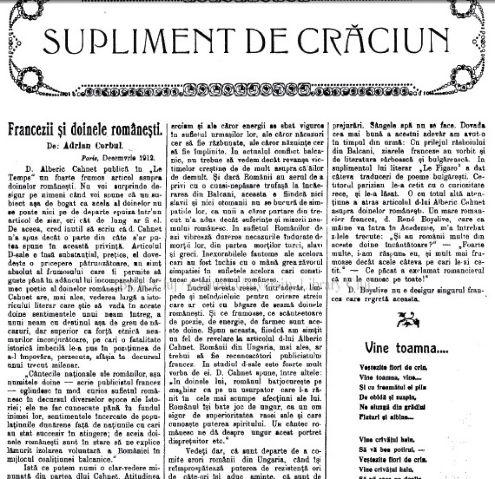 Sarbatorile de iarna, in presa de acum un secol. Goldis si Cicio Pop, la petrecerea de Revelion - Imaginea 3