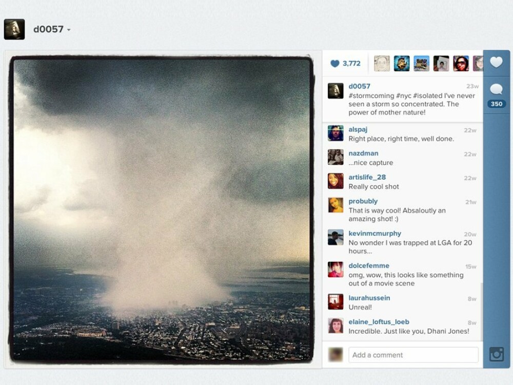 Furtuna din New York, in topul celor mai tari poze de pe Instagram din 2012 - Imaginea 20