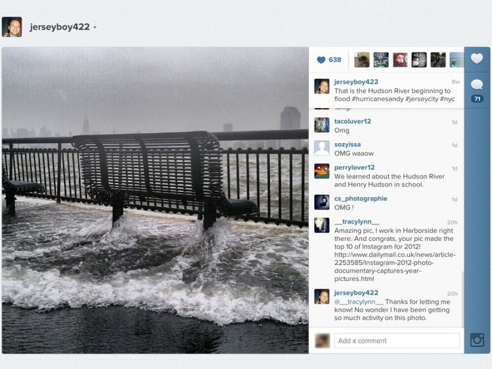 Furtuna din New York, in topul celor mai tari poze de pe Instagram din 2012 - Imaginea 8