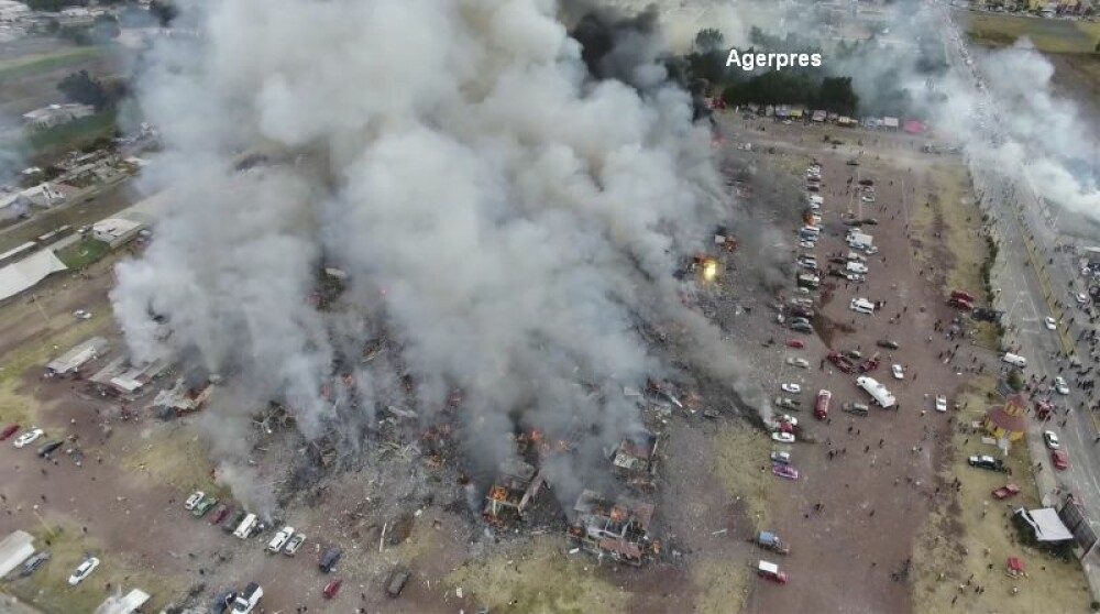 Cel putin 31 morti si 70 de raniti intr-o serie de explozii produse la o piata de artificii din Mexic. FOTO si VIDEO - Imaginea 1