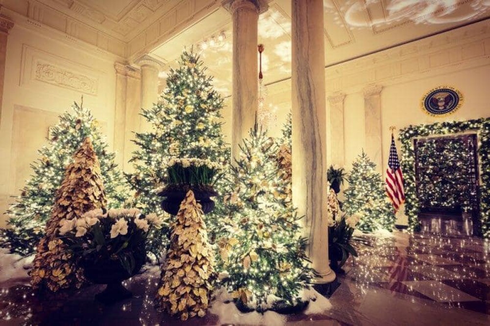 Imagini superbe de la Casa Albă. Ce decorații a ales Melania Trump pentru Crăciun - Imaginea 2