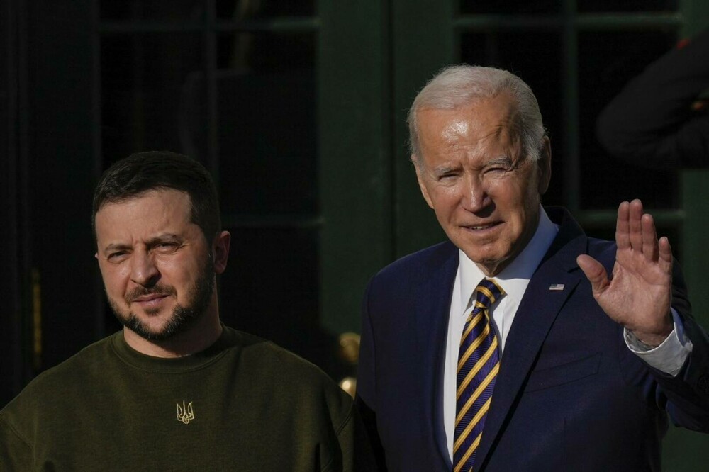 Zelenski s-a întâlnit cu Biden la Casa Albă. Primele imagini cu cei doi lideri - Imaginea 1