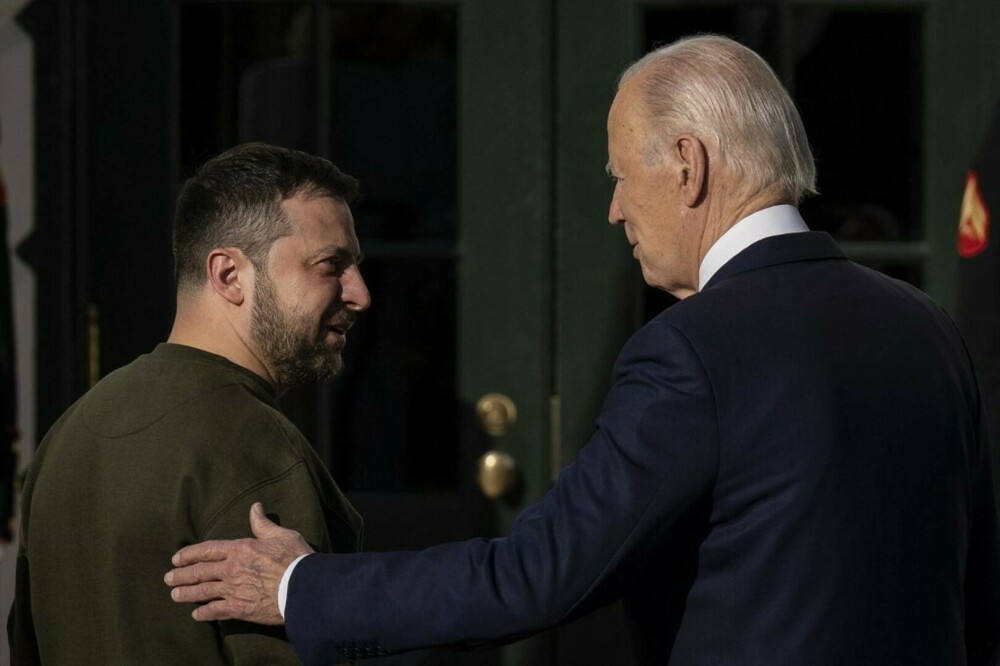Zelenski s-a întâlnit cu Biden la Casa Albă. Primele imagini cu cei doi lideri - Imaginea 13