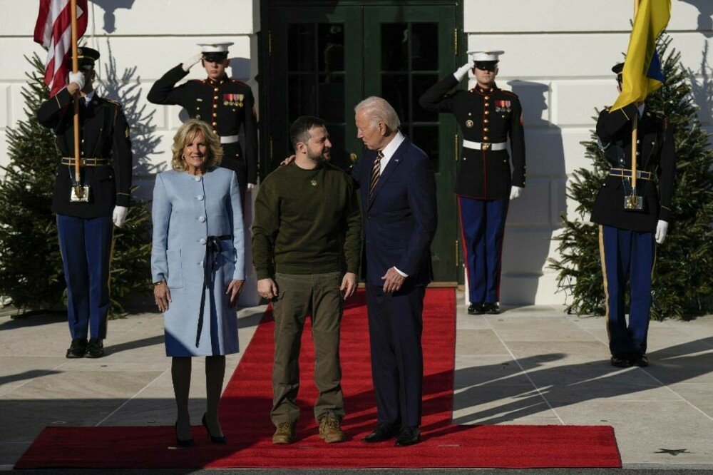 Zelenski s-a întâlnit cu Biden la Casa Albă. Primele imagini cu cei doi lideri - Imaginea 15