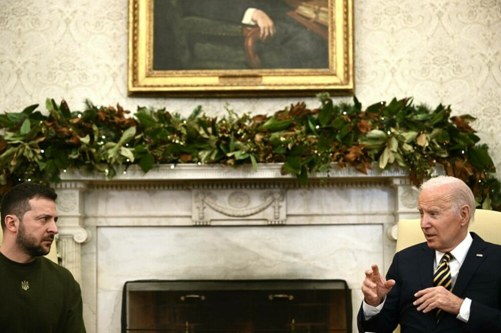 Zelenski s-a întâlnit cu Biden la Casa Albă. Primele imagini cu cei doi lideri - Imaginea 16