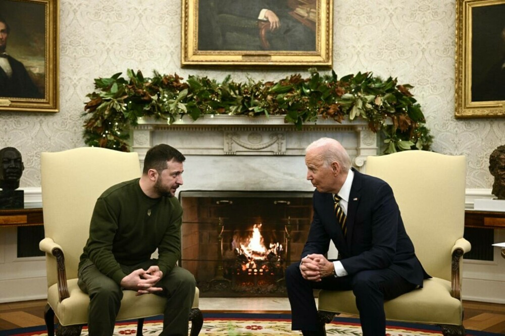Zelenski s-a întâlnit cu Biden la Casa Albă. Primele imagini cu cei doi lideri - Imaginea 17