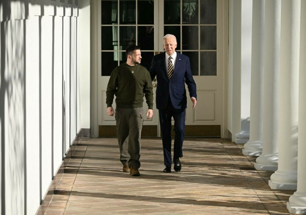 Zelenski s-a întâlnit cu Biden la Casa Albă. Primele imagini cu cei doi lideri - Imaginea 18