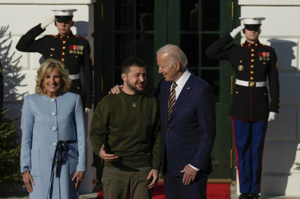Zelenski s-a întâlnit cu Biden la Casa Albă. Primele imagini cu cei doi lideri - Imaginea 20