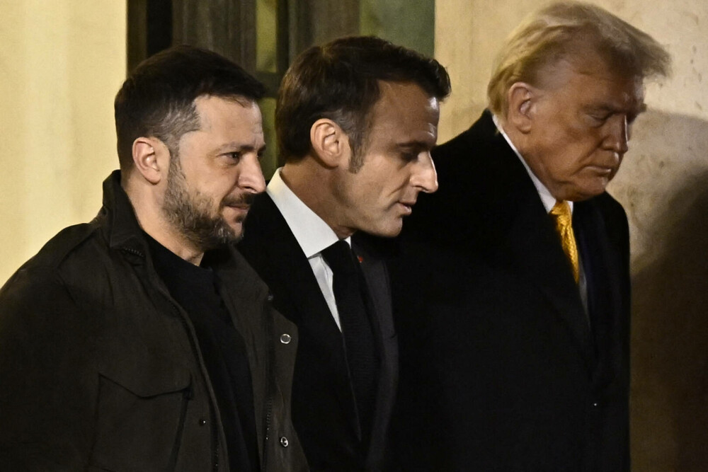 Trump, Zelenski și Macron s-au întâlnit la Paris. Ce a declarat președintele Ucrainei. „Cu toţii ne dorim pacea” - Imaginea 12