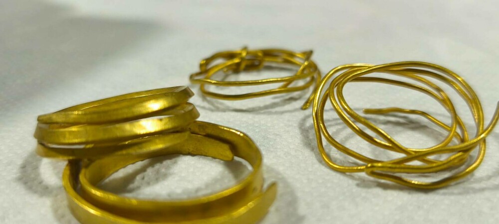 Mai multe brățări din aur, vechi de peste 3.000 de ani, au fost descoperite într-o pădure din Gorj | GALERIE FOTO - Imaginea 1