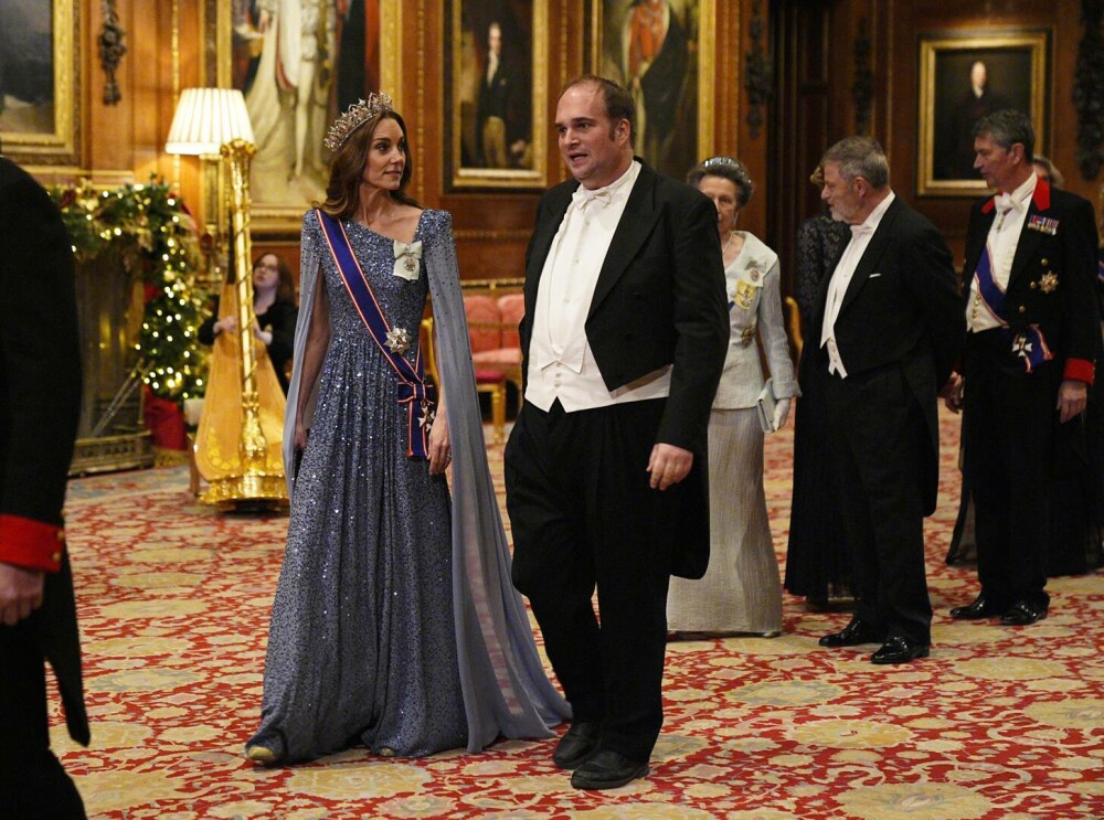 Prințesa de Wales, în centrul atenției la banchetul de stat găzduit la Castelul Windsor. Ce tiară a purtat. FOTO - Imaginea 14