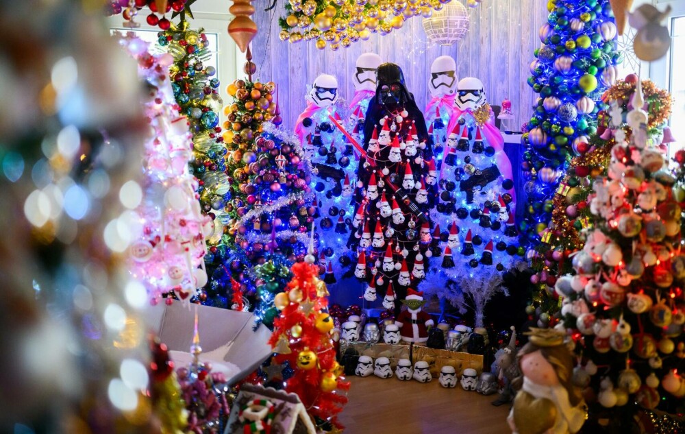 Un cuplu din Germania și-a decorat casa cu 621 de brazi de Crăciun. Și-au bătut propriul record. FOTO - Imaginea 9