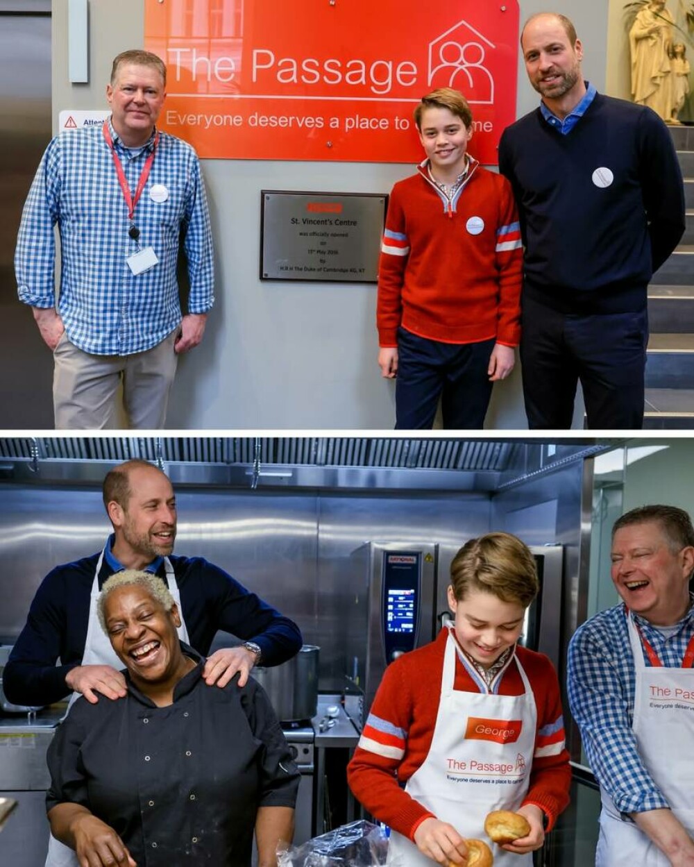 Prinţul William şi fiul său George au făcut voluntariat la o organizaţie caritabilă pentru persoanele fără adăpost. FOTO - Imaginea 3