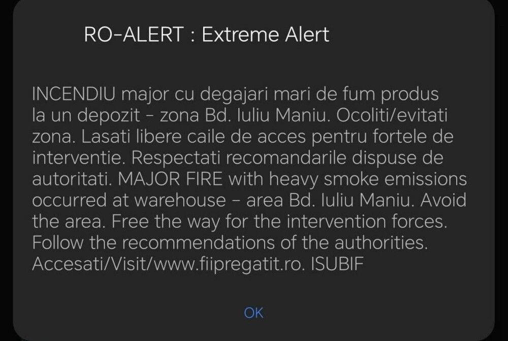 Incendiu puternic la un depozit de pe bulevardul Iuliu Maniu din București. A fost trimis mesaj RO-Alert | VIDEO - Imaginea 1