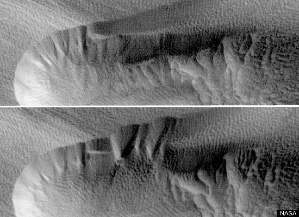 Avalansa pe Marte. Marea de nisip se misca exact ca pe Terra - Imaginea 1