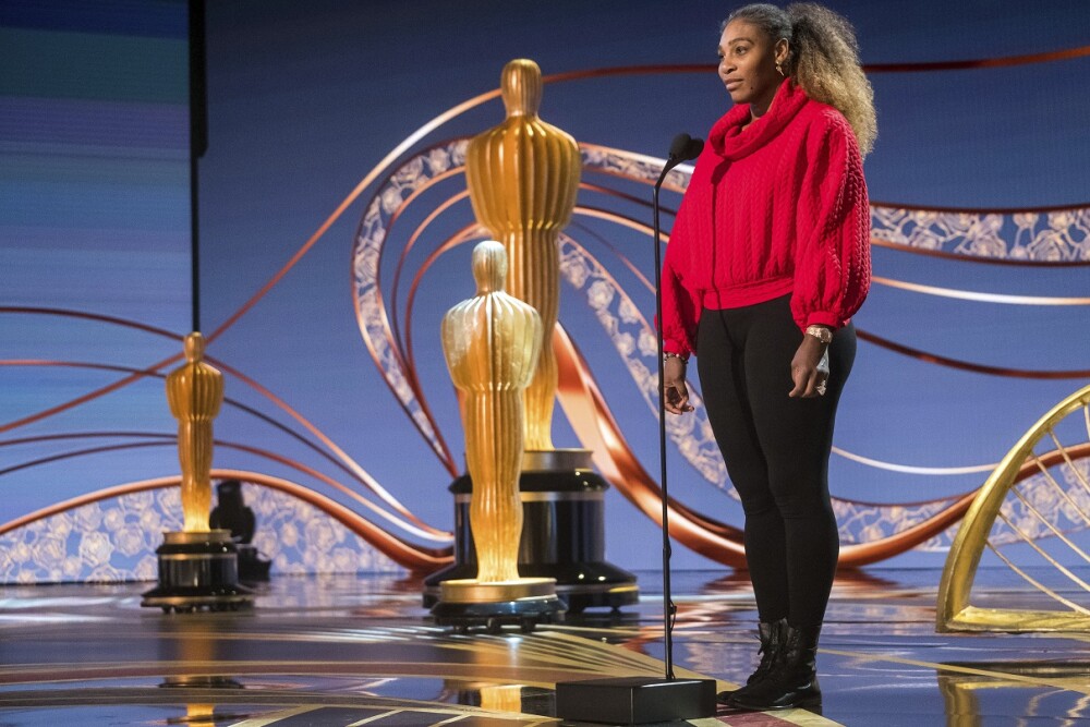 Cum a venit Serena William la gala Premiilor Oscar. La repetiţii a apărut în colanţi - Imaginea 2