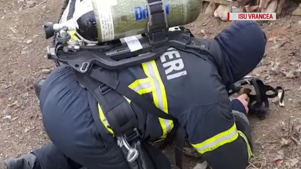 VIDEO. Momentul în care pompierii din Vrancea resuscitează 3 căței intoxicați în incendiu - Imaginea 1