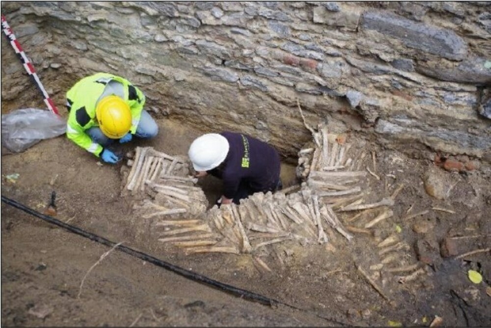 FOTO. Descoperire macabră făcută de o echipă de arheologi, sub o biserică din Belgia - Imaginea 2