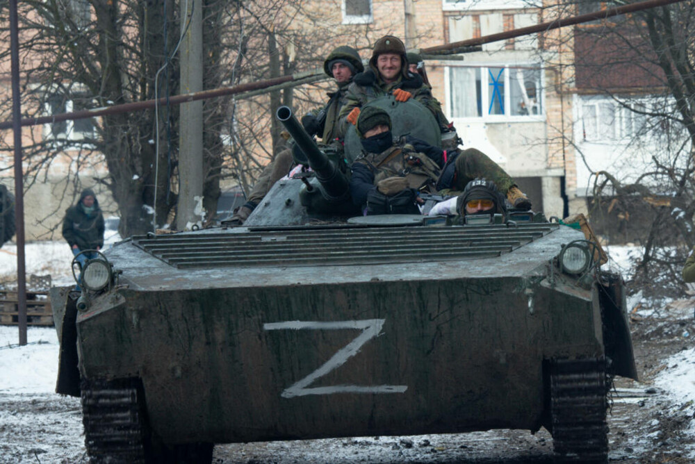 Un an de la invazia Rusiei în Ucraina, în imagini. Dezastrul provocat de armata lui Putin în țara vecină - Imaginea 26
