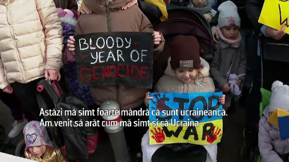 O mie de ucraineni au manifestat la Constanța. Refugiată: “Am trecut prin toate chinurile Iadului”. Cum au mulțumit României - Imaginea 11