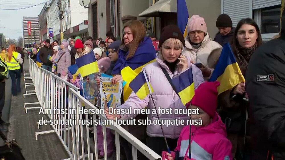 O mie de ucraineni au manifestat la Constanța. Refugiată: “Am trecut prin toate chinurile Iadului”. Cum au mulțumit României - Imaginea 15