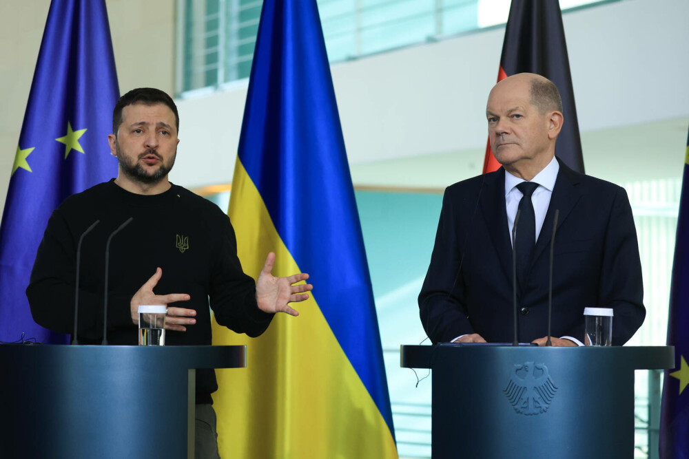 Scholz şi Zelenski semnează un acord de securitate istoric. Germania acordă un ajutor militar de 1,1 miliarde de euro - Imaginea 3