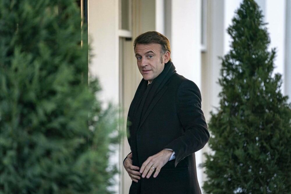 Macron a sosit la Casa Albă pentru a discuta cu Trump despre Ucraina. Preşedintele francez nu a fost întâmpinat de gazda sa - Imaginea 1