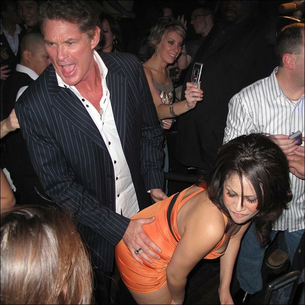 David Hasselhoff a simulat un act sexual intr-un club - Imaginea 1