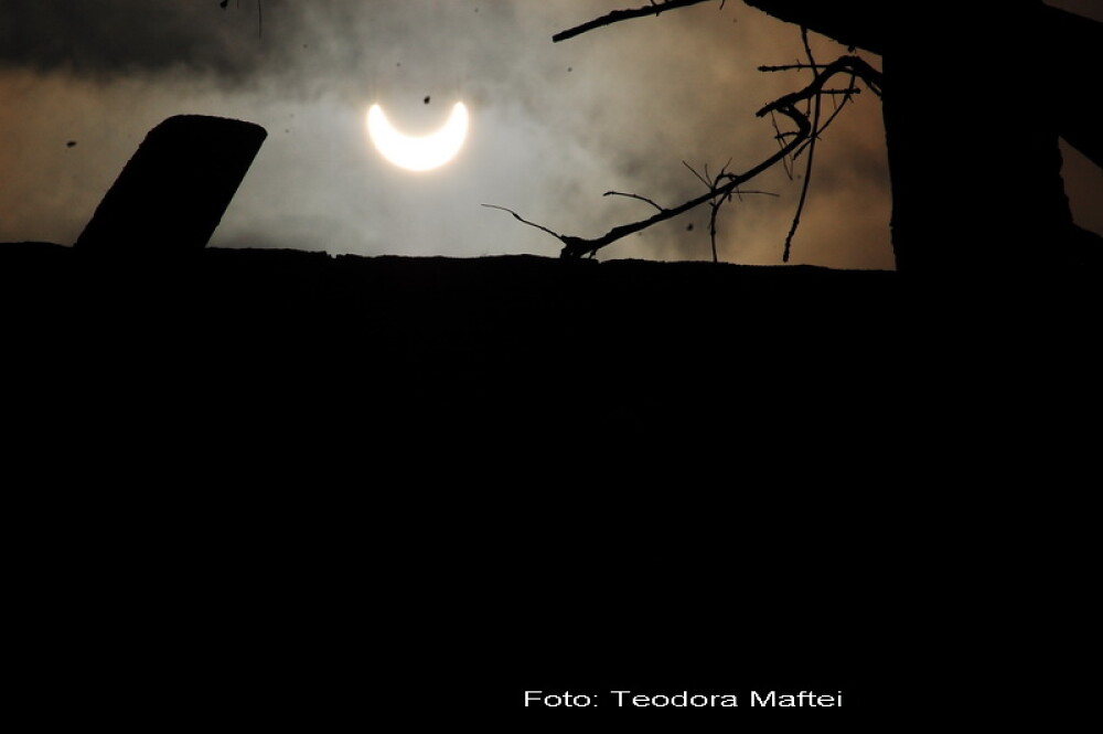 Prima eclipsa partiala de soare din 2011 a durat trei ore. VIDEO si FOTO! - Imaginea 7