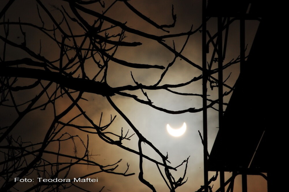 Prima eclipsa partiala de soare din 2011 a durat trei ore. VIDEO si FOTO! - Imaginea 19