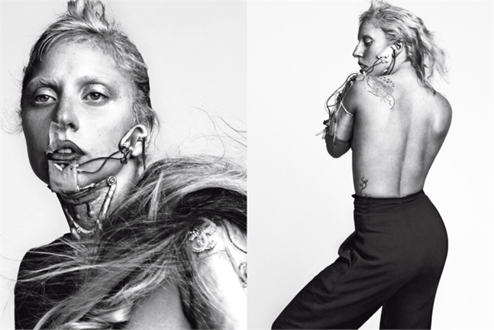 Look metalic pentru Lady Gaga. Le arata o parte din 