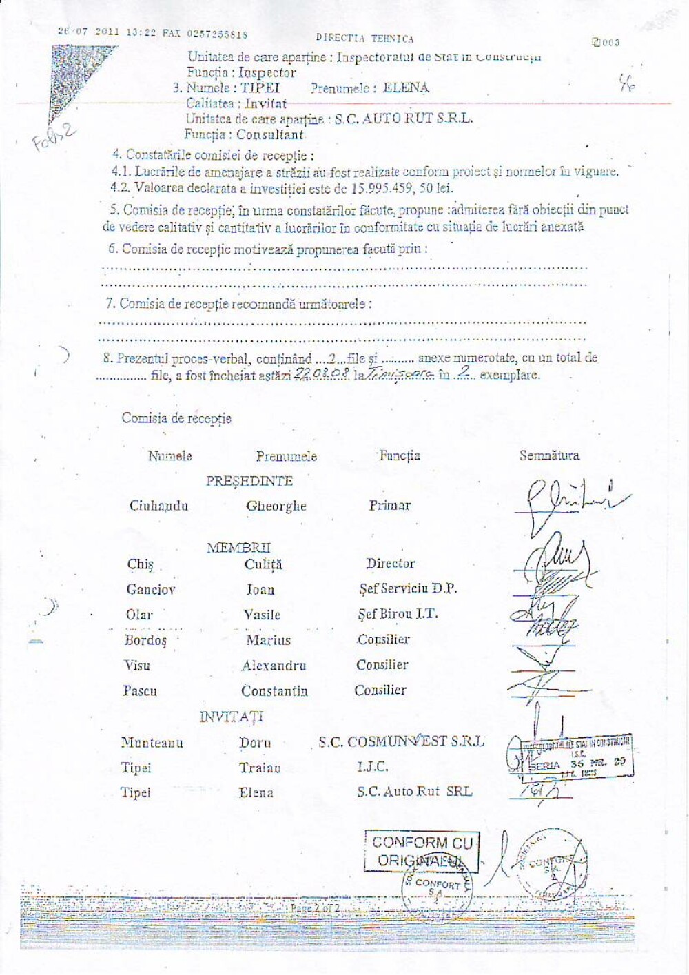 Explicatiile Primariei Timisoara: cum au fost falsificate sapte semnaturi pe documente oficiale - Imaginea 2