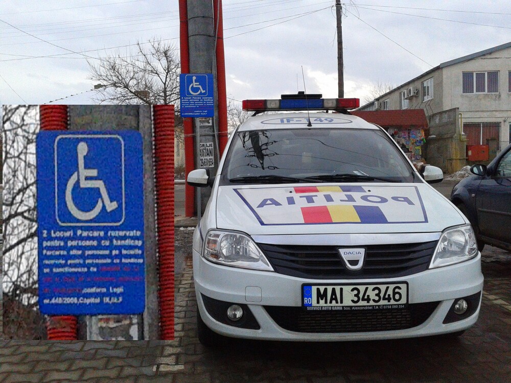 FOTO. Locul interzis in care a parcat soferul acestei masini de politie - Imaginea 2