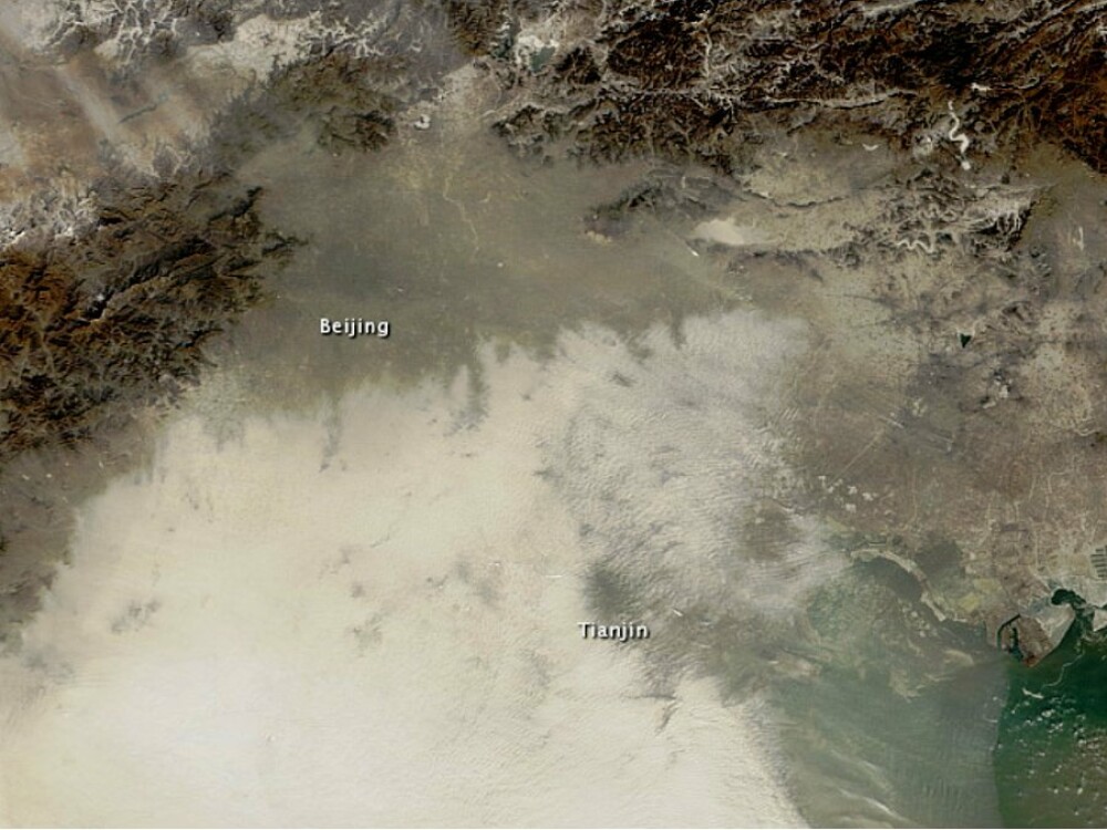 Din cauza poluarii, orasul Beijing nu mai poate fi vazut de catre satelitii NASA - Imaginea 3