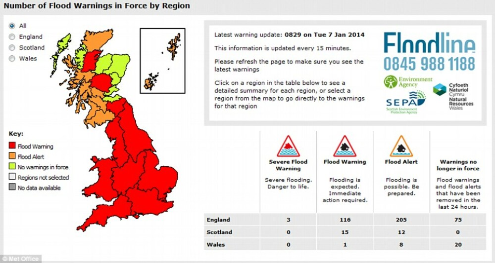 Alerta de vreme rea in Marea Britanie. Peste 1.700 de casa, distruse de inundatii. GALERIE FOTO - Imaginea 1