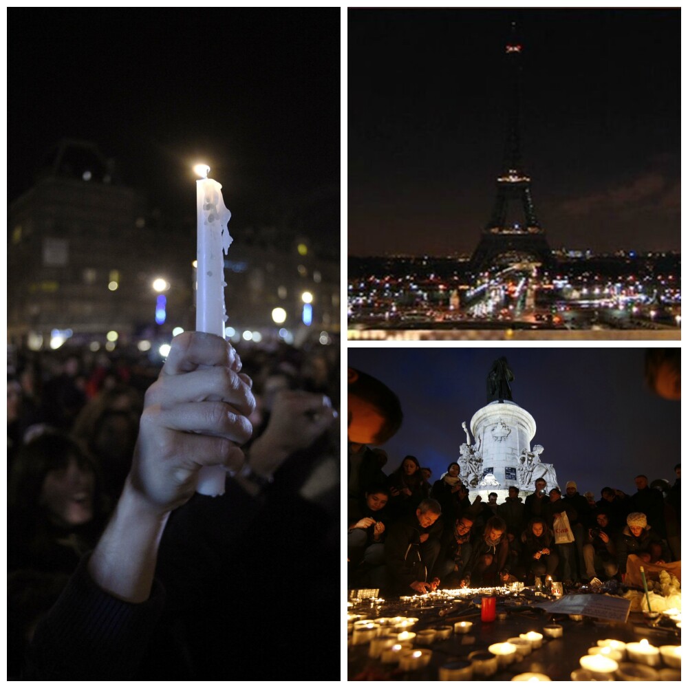 Mii de oameni au iesit din nou in strada, in Franta. Turnul Eiffel si-a stins luminile in semn de doliu. GALERIE FOTO - Imaginea 7