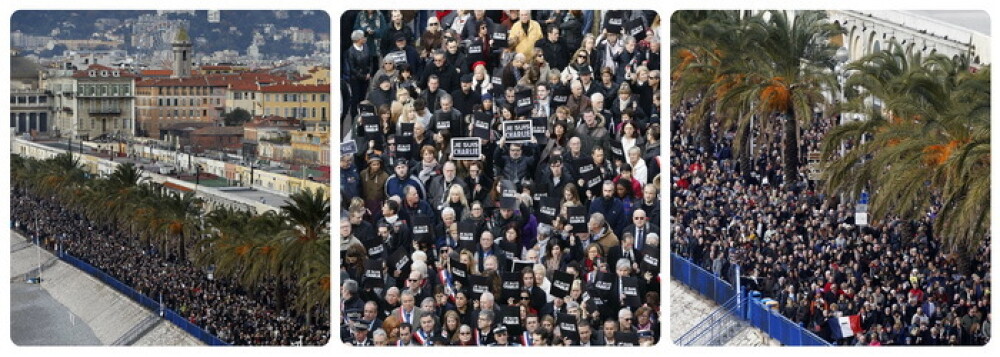 Imagini impresionante de la marsul tacerii. 700.000 de francezi au defilat sambata pe strazi in memoria celor 17 victime - Imaginea 1