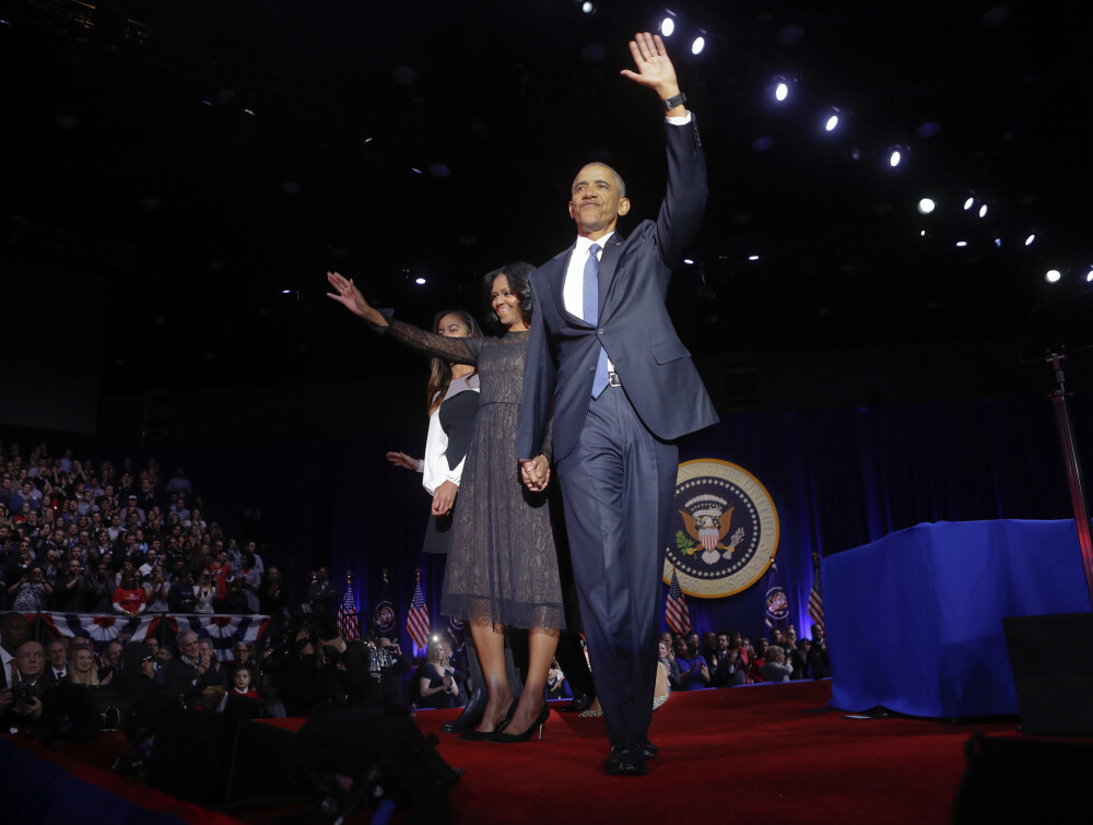 Barack Obama, discurs de ADIO la Chicago, dupa 8 ani de mandat. Declaratie in lacrimi pentru sotia sa, Michelle. VIDEO - Imaginea 8