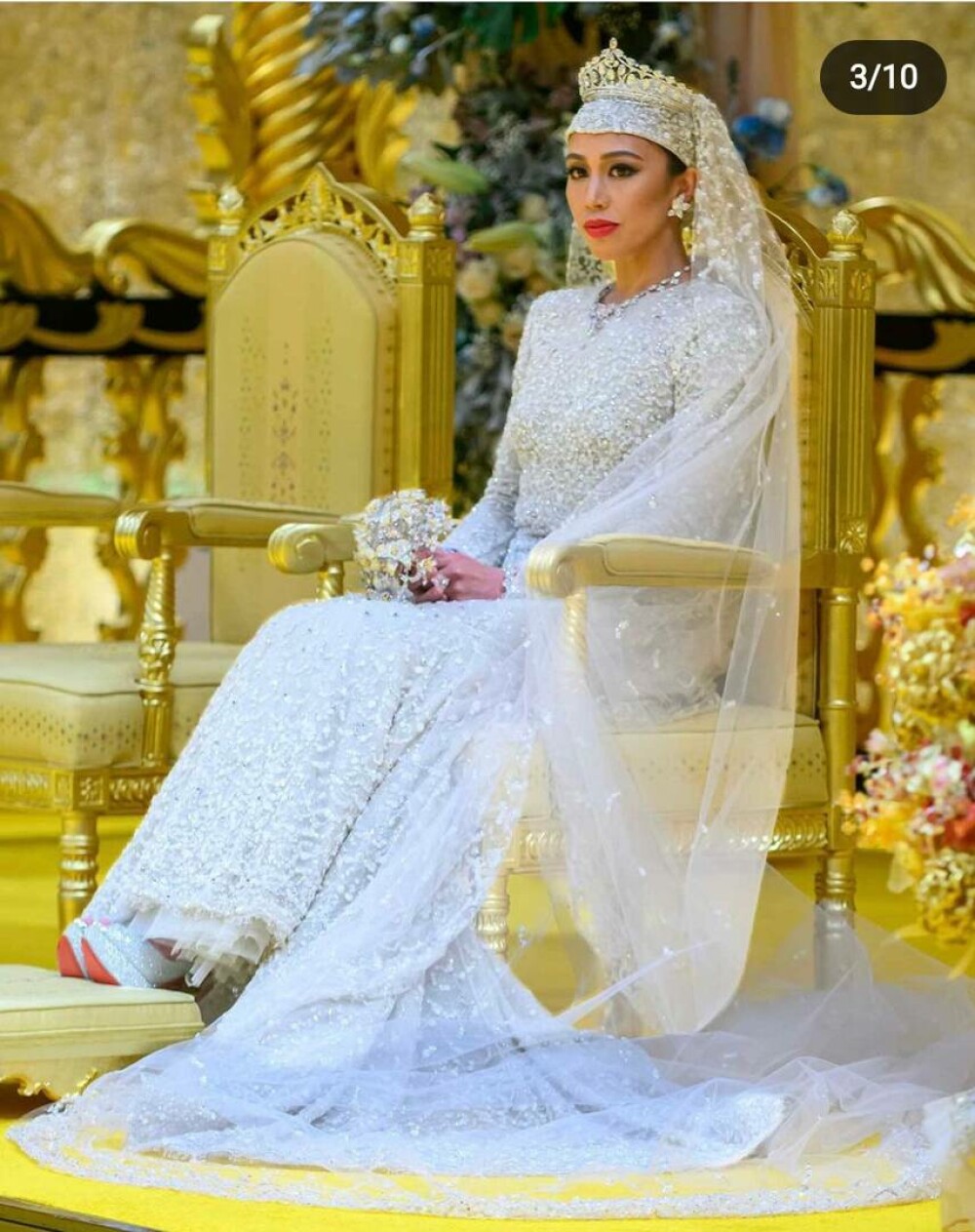 Nuntă regală fastuoasă în Brunei. Prințesa Azemah Bolkiah s-a căsătorit cu verișorul ei, prințul Muda Bahar - GALERIE FOTO - Imaginea 5