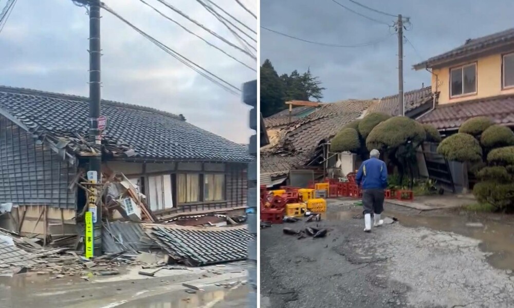 Case prăbușite, șosele avariate și oameni prinși sub dărâmături în Japonia, lovită de zeci de cutremure. GALRIE FOTO - Imaginea 18