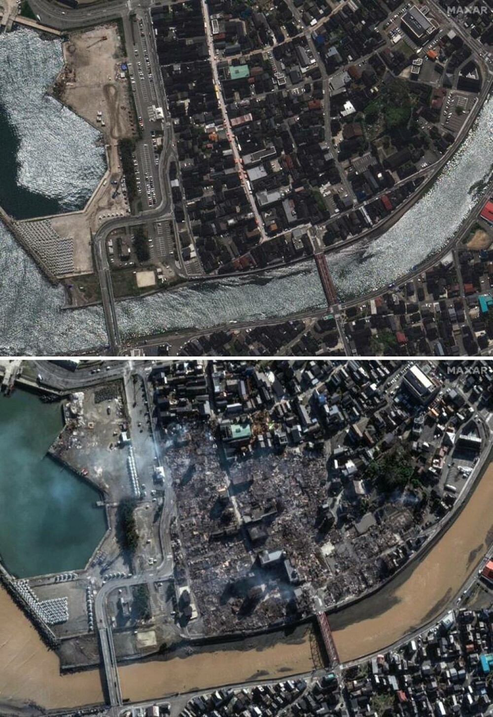 Imagini din satelit arată amploarea dezastrului din Japonia. Pământul s-a ridicat cu 4 metri. „Situația este catastrofală” - Imaginea 5
