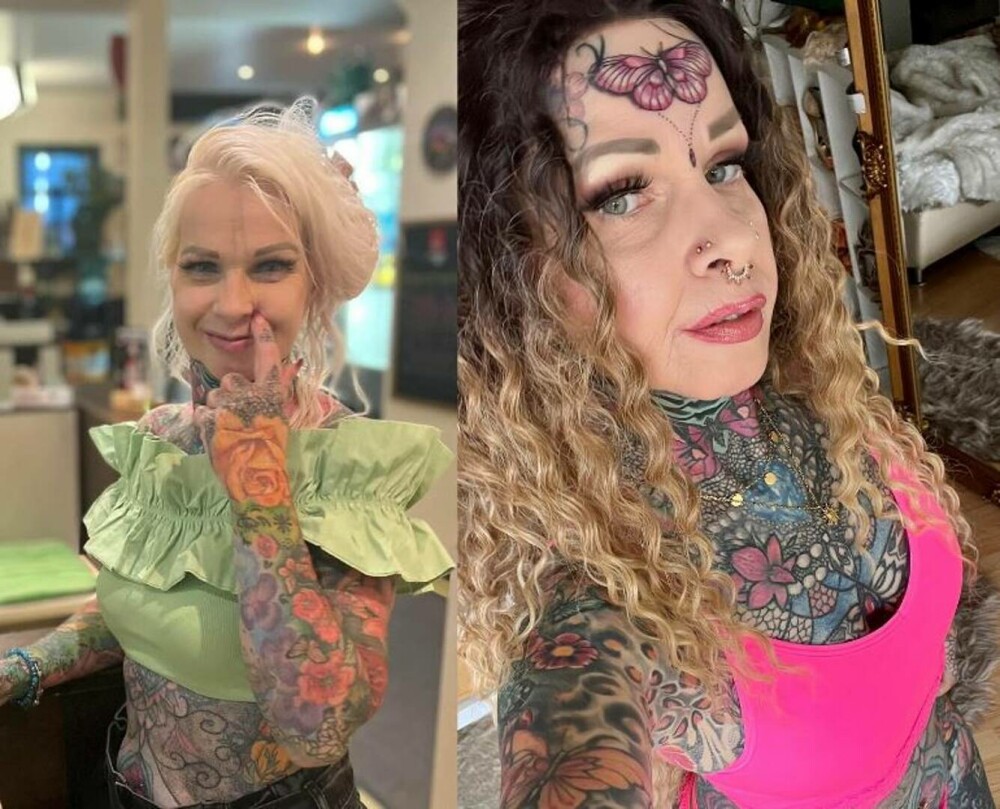 Bunicuța tatuată care a făcut furori pe internet cu felul în care arată. A cheltuit peste 26.000 de euro pe artă corporală - Imaginea 6