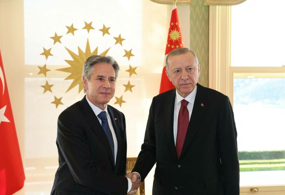 Antony Blinken și Erdogan, discuții la Istanbul despre războiul din Fâşia Gaza şi aderarea Suediei la NATO. FOTO - Imaginea 3