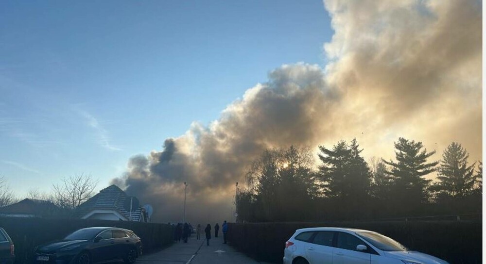 Incendiu masiv în apropiere de Timișoara. Mobilizare de forțe la fața locului - Imaginea 1